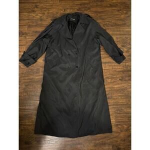 Forecaster Of Boston Black Long Sleeve Trench Coat Jacket Womens Sz:16